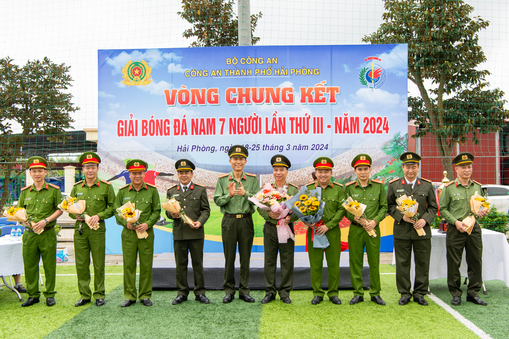 Chung kết Giải bóng đá nam 7 người lần thứ III trong lực lượng Công an Hải Phòng